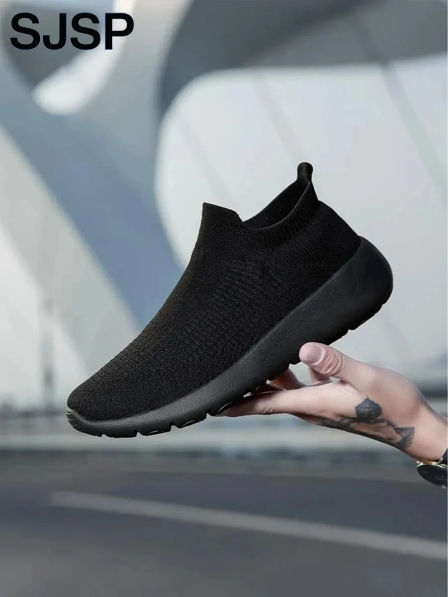 Men's Casual Sports Shoes Breathable Lightweight Sneakers Outdoor Mesh Black Running Shoes Sports Jogging Walking Shoes — image 5