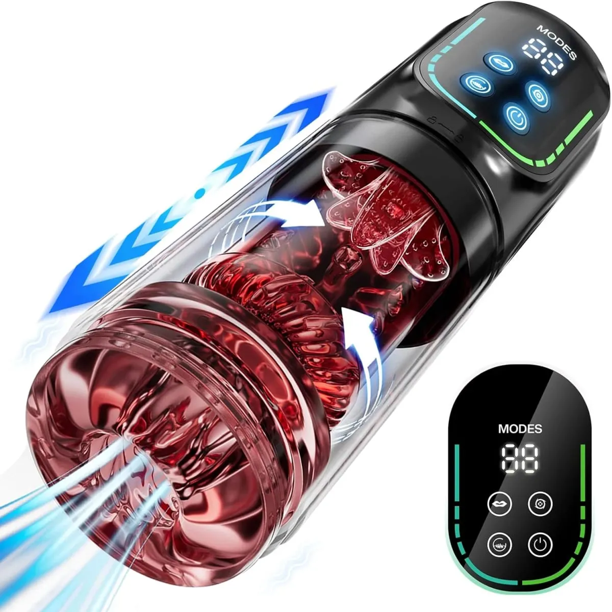 Copo masturbador masculino telescópico automático, sucção vibratória, masturbação, vagina, boquete, brinquedos sexuais adultos para homens — image 1