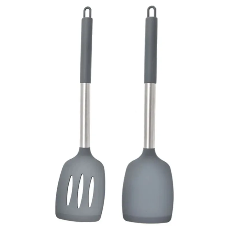 2Pcs Silicone Spatula Set Heat Resistant Nonstick Steak Spatula Kitchen Cooking Utensils Cookware Cooking Tool Set Spatula Kit — image 13