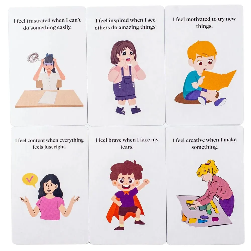 Kids Adults Emotions Flashcards 110pcs Emotional Recognition & Expression Fun Learning Game Interactive Board Playing Cards Set — image 5