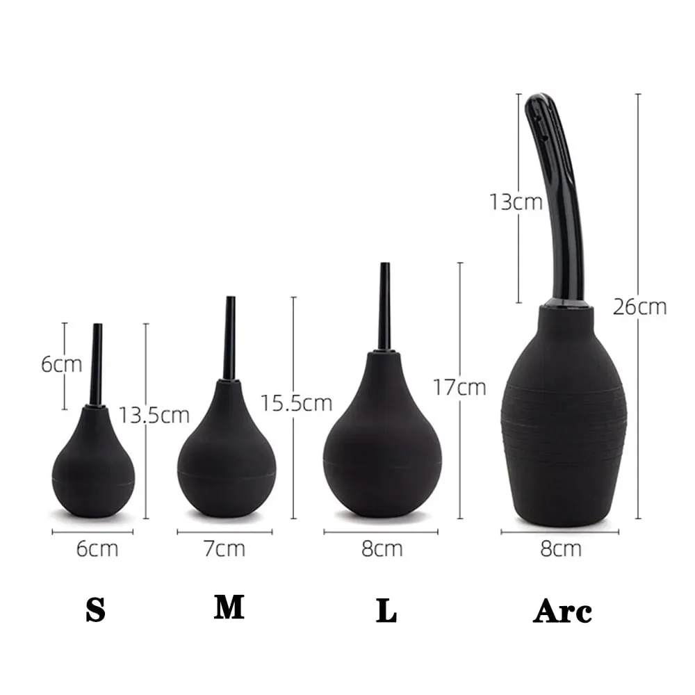 Lavemang Rengöringsbehållare Slidan Analrengörare Douche Bulb Design Medicinskt gummi Hälsa Hygienverktyg Sexleksaker För Kvinna/Man — image 5
