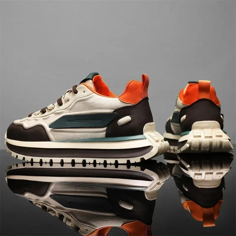 Men Sneakers Platform Casual Shoes New Lace Up Running Shoes Outdoor Non-Slip Footwear Fashion Height Increasing Men Shoes — image 9