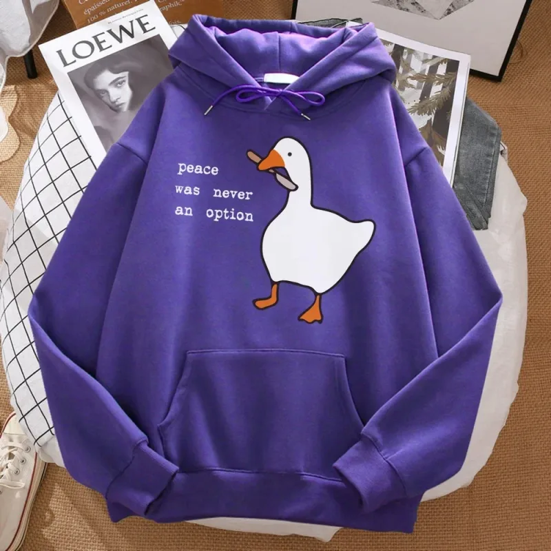 Fred var aldrig en mulighed Trykt sweatshirt til mænd Street Oversize Efterår Hætte Hipster Bløde hættetrøjer Hip Hop Varmt Sportstøj — image 7