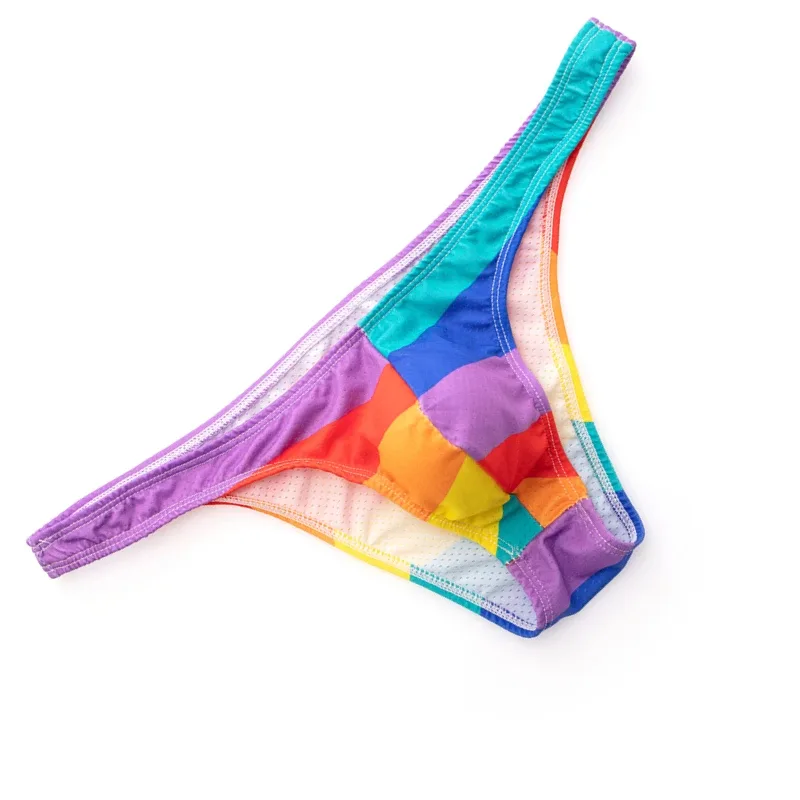 Naka-print na Brief Panlalaking Panloob Sexy Slip Hombre Bikini Briefs Man U Convex Underpants Cuecas Calzoncillos Mesh Mens Lingerie — image 21