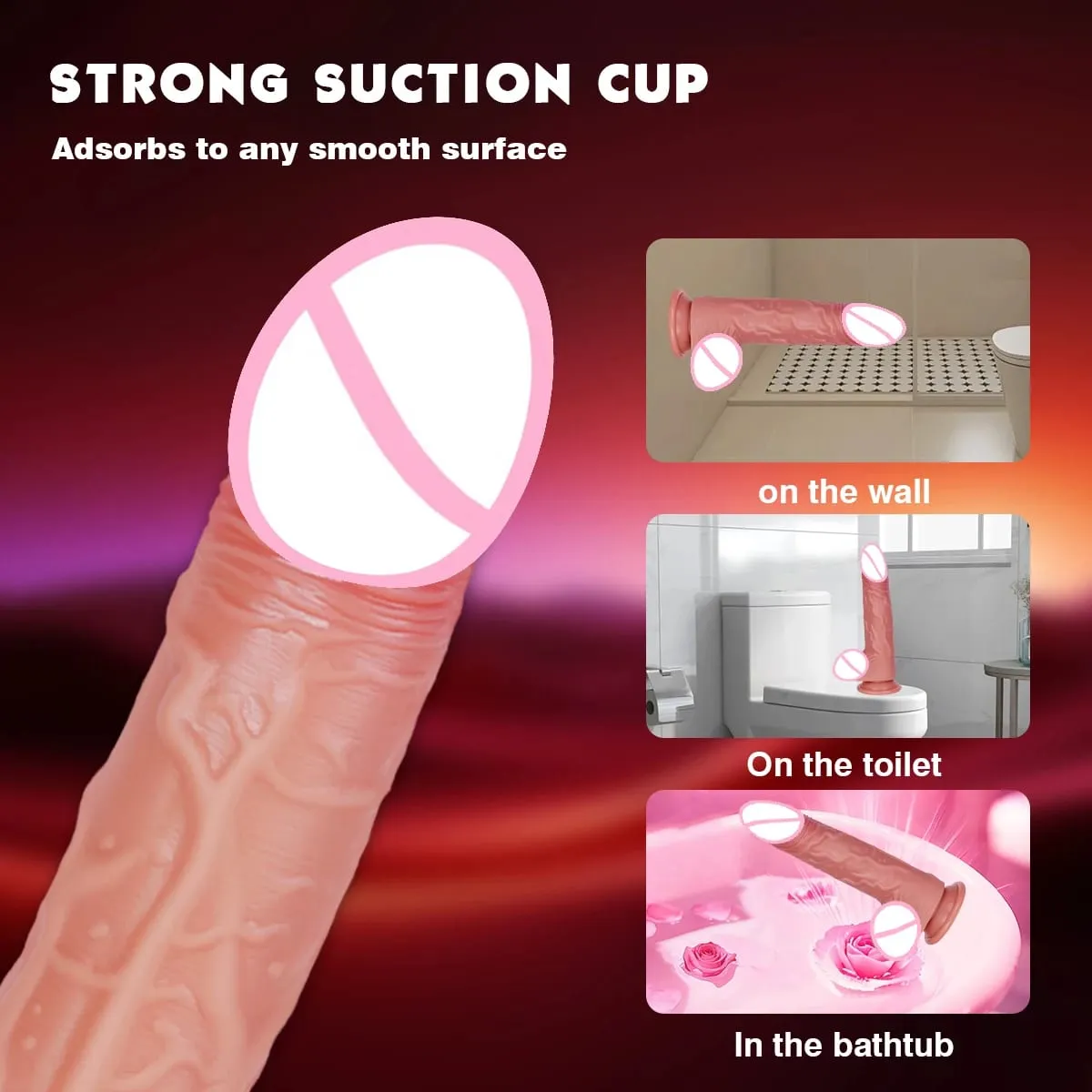Thrusting Realistic Dildo Sex Toys Heating Thick Anal Dildos Telescopic Vibrating Modes Adult Sex Toys for Men Women Couple 18+ — image 4