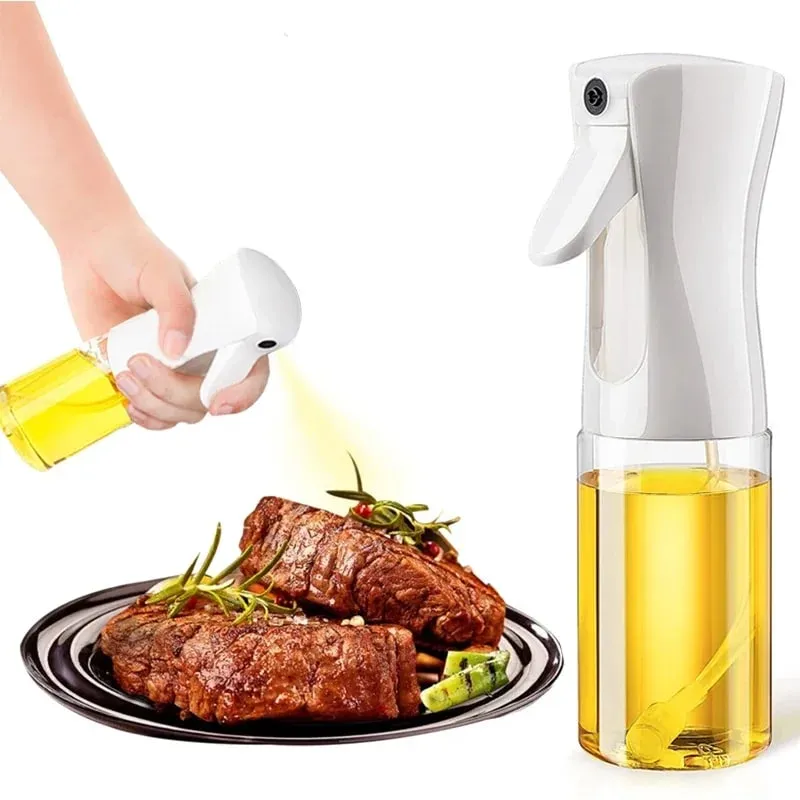 200/300/500mlOil Spray Plastic Household Kitchen Oil Spray Bottle Or Oil Brush Nebulizing Mist Filling Cooking Dual Use BBQ — image 7