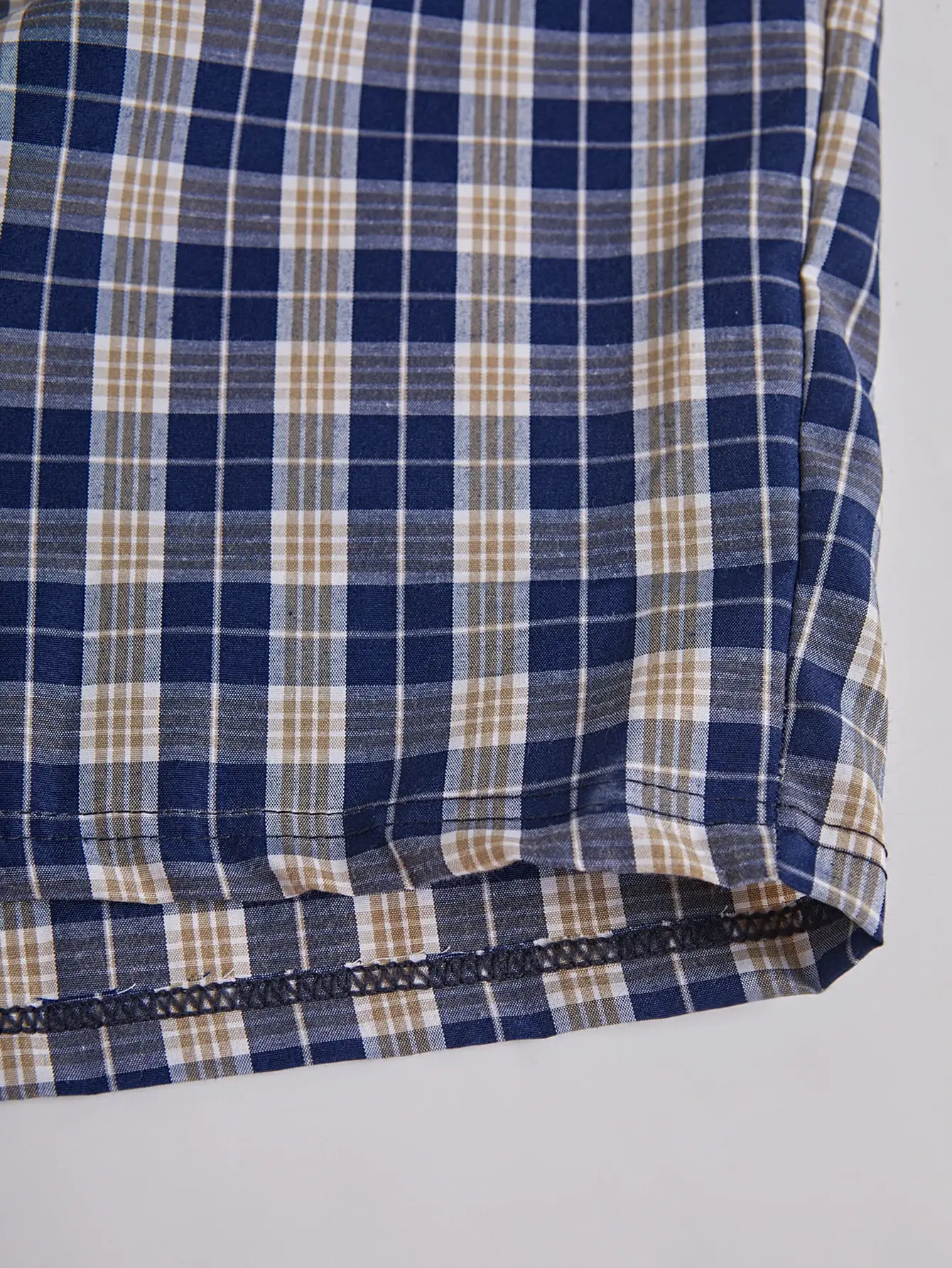 Herr Long Beach Flat Corner Byxor Casual Rutigt elastiskt midjeband Bekvämt hem Casual Sova Ungdom Boxningsbyxor Herr — image 4