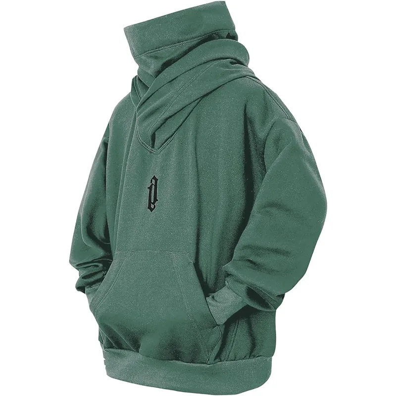 Embroidery Turtleneck Sweatshirt Oversized Y2K Lalaki Babae Hoody Japanese Ninja Hoodies Autumn Hip Hop Fleece Pocket Streetwear — image 10
