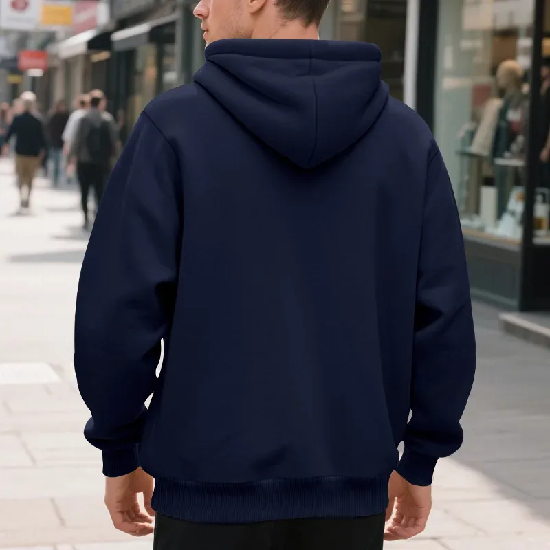 Ny 2026 mäns höst Fritidskläder Solid långärmad dragkedja Huvtröja Kappa Manmode Utomhus Sportkläder Huvtröjor Jackor — image 15