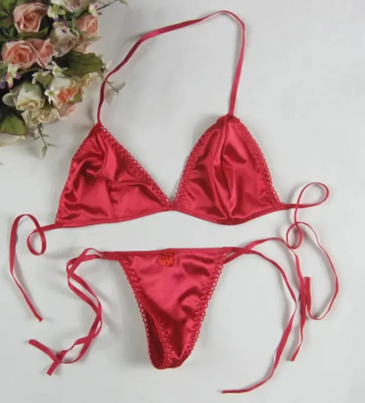 Nyaste sidentrosa G-string Spets Sexiga Underkläder Dam Sexiga Trosor Kvinna Låg midja String Spets Underkläder Intimates Strings T-back — image 9