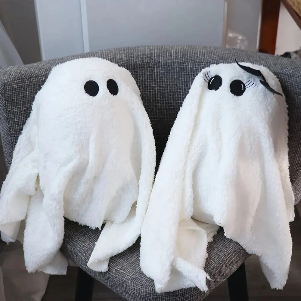 Fun Cute Ghost Dog Pillow White PP Cotton Halloween Gift Room Decoration Bat Throw Pillow Bedroom — image 8