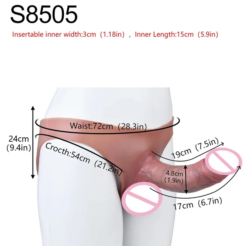 Strap-On Lifelike Penis Cover насадка на член Large Hollow DildoPants Intim vuxen sexleksak för par Sex