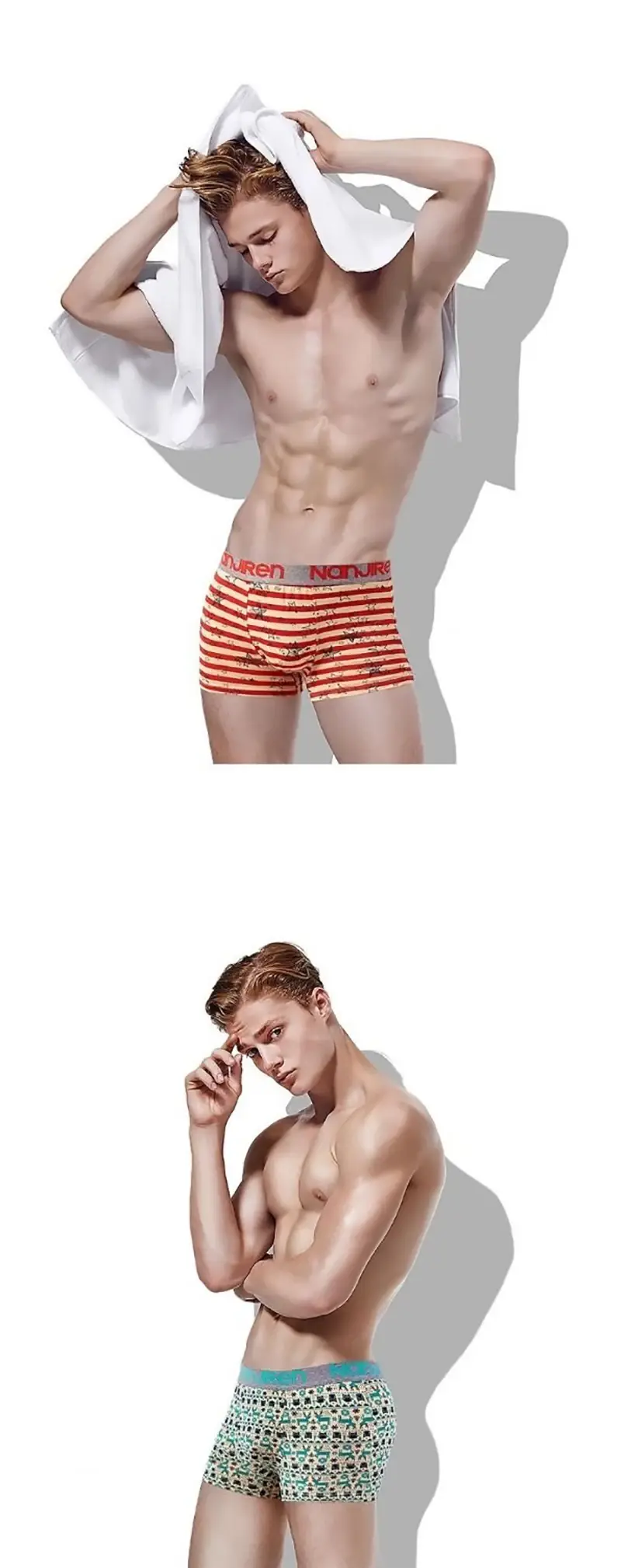4 pçs boxer shorts roupa interior masculina sexy calcinha de algodão boxers homem shorts masculinos homme u lingerie convexa frete grátis 3256805465620521 — image 3
