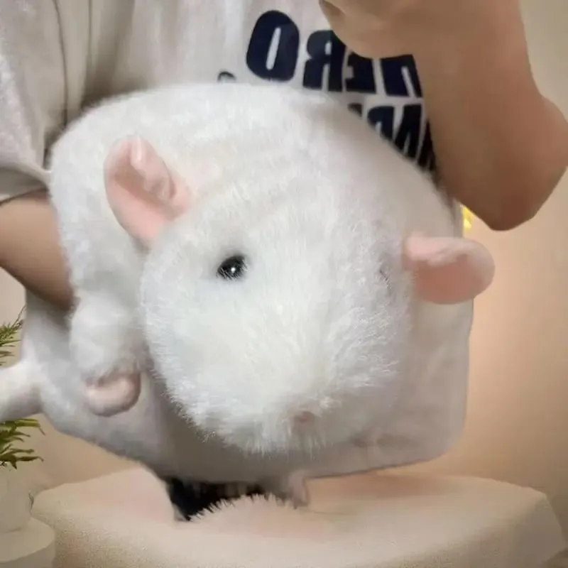 Soft Oversized Animal Figure Cute Simulation Big Mouse Plush Toy Pillow Birthday Gift 1Pcs 35/50/90cm Cartoon Flower Branch Rat — image 9