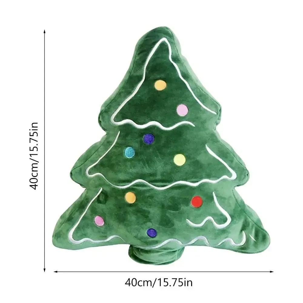 Soft Christmas Tree Sofa Cushion Comfortable 3D Shaped Christmas Tree Cartoon Doll Ornaments Merry Christmas Throw Pillows — image 7
