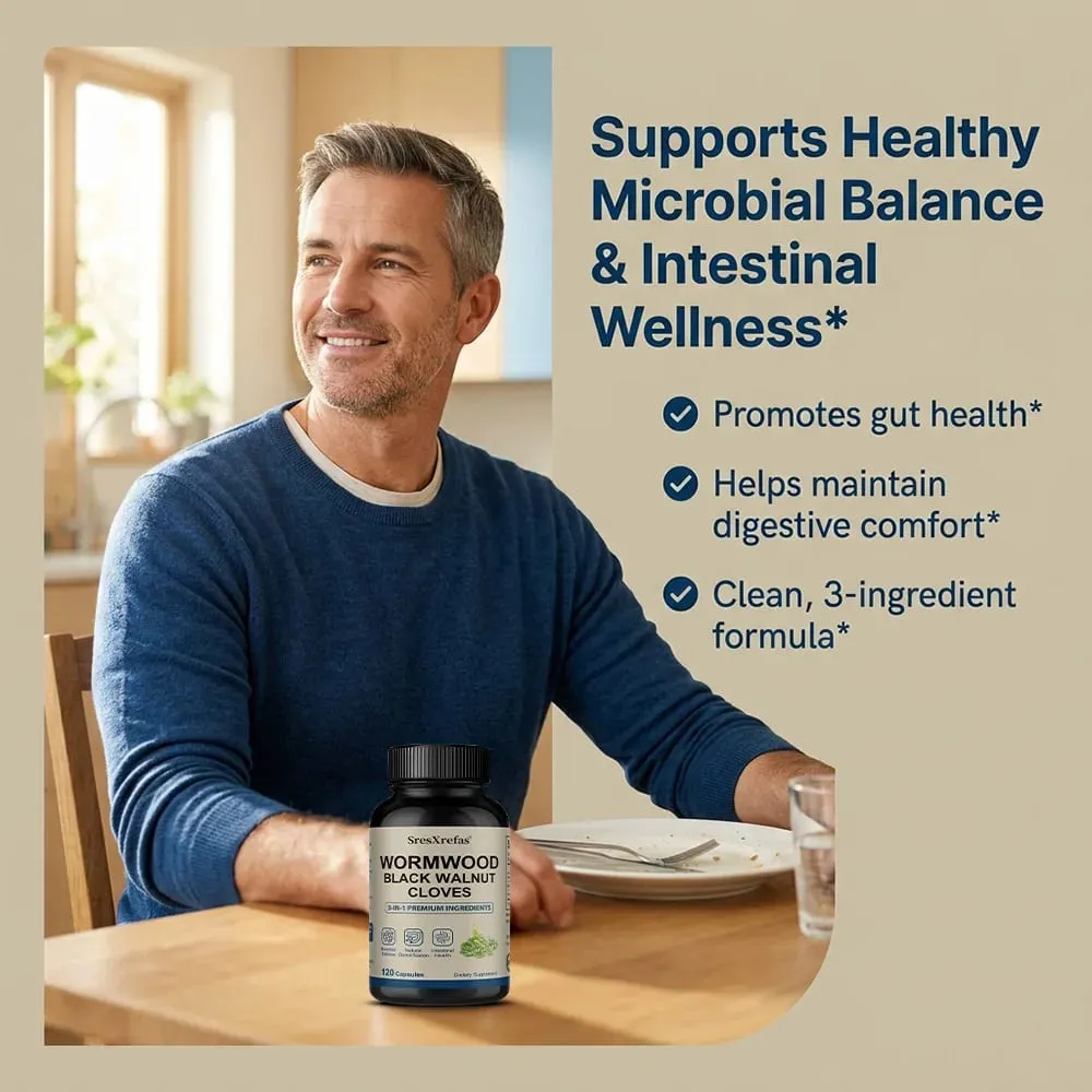 Wormwood Black Walnut and Clove - 3 in 1 Premium Formula for Microbial Balance Natural Detoxification and Intestinal Health — image 4