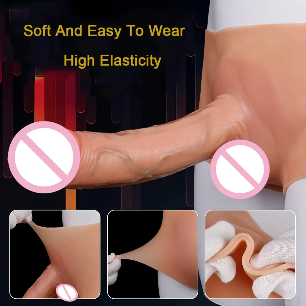 Naisusuot Solid Dildo Panties Silicone Strapon Makatotohanang Penis Pants Elastic Sex Toys Para sa Mga Babaeng Pang-adulto Lesbian Games Kasiyahan — image 5