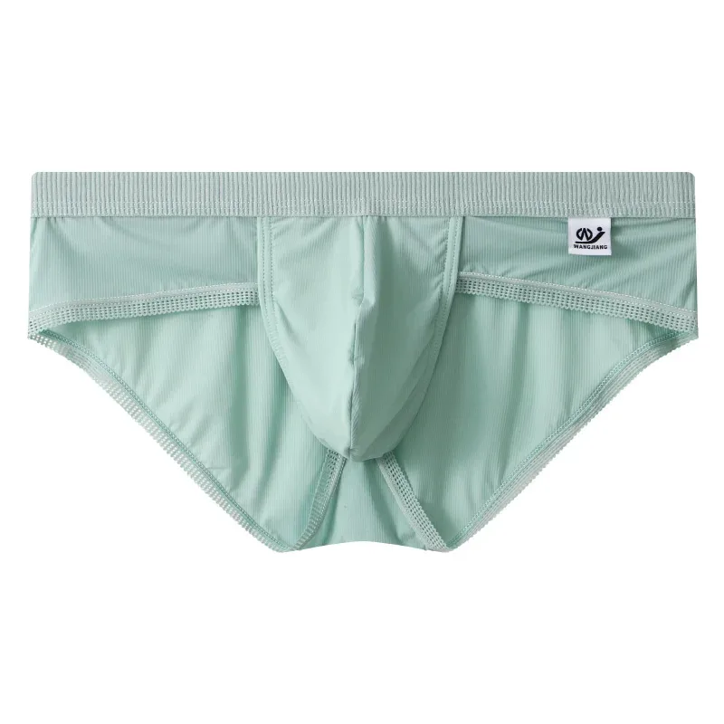 Men's Ice Silk Seamless Briefs Ultra-Thin Breathable Underwear with Sexy U Convex Pouch Mid-Waist Comfortable Summer Shorts — image 27