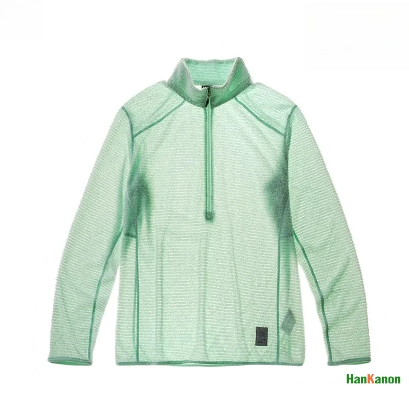 Men's Half - Zip Stand Collar Sweatshirt maraming nalalaman Air Fleece Base Layer para sa Panlabas na Camping Hiking Cycling — image 10