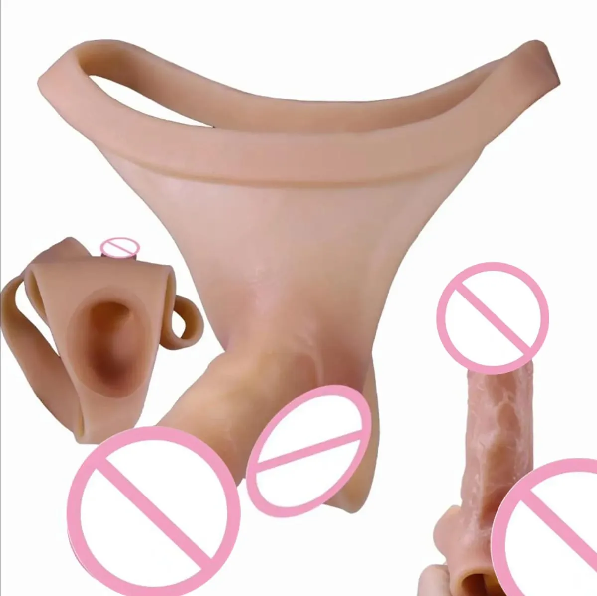 Cinta em vibrador para lésbicas gay wearable oco sólido pênis mangas bdsm pau vibrador calças strapon pênis brinquedos sexuais para casal mulher — image 1
