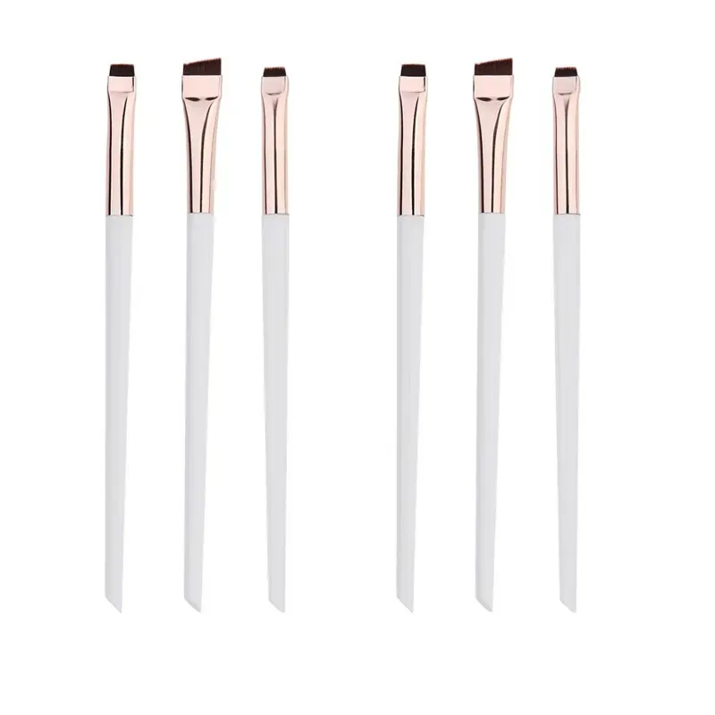 3/6/9/12Pcs Angled Eyeliner Brush Micro-Fine Tip for Brows & Cut Crease Vegan Professional Makeup Brushes — image 11