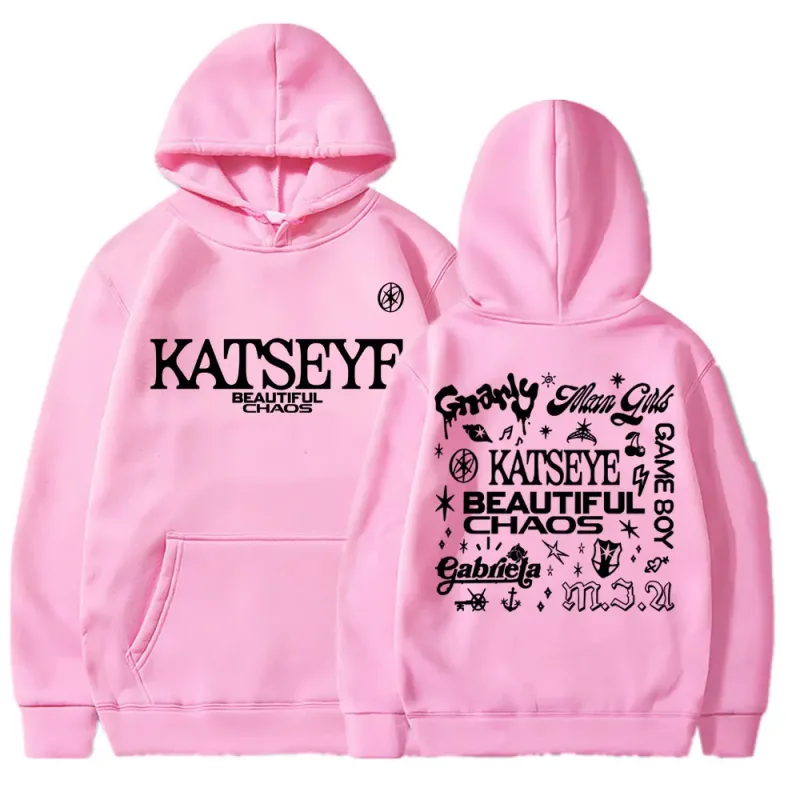 Kpop katseye belo caos álbum tour hoodies moda retro harajuku masculino feminino sportwear velo oversized agasalho streetwear — image 5