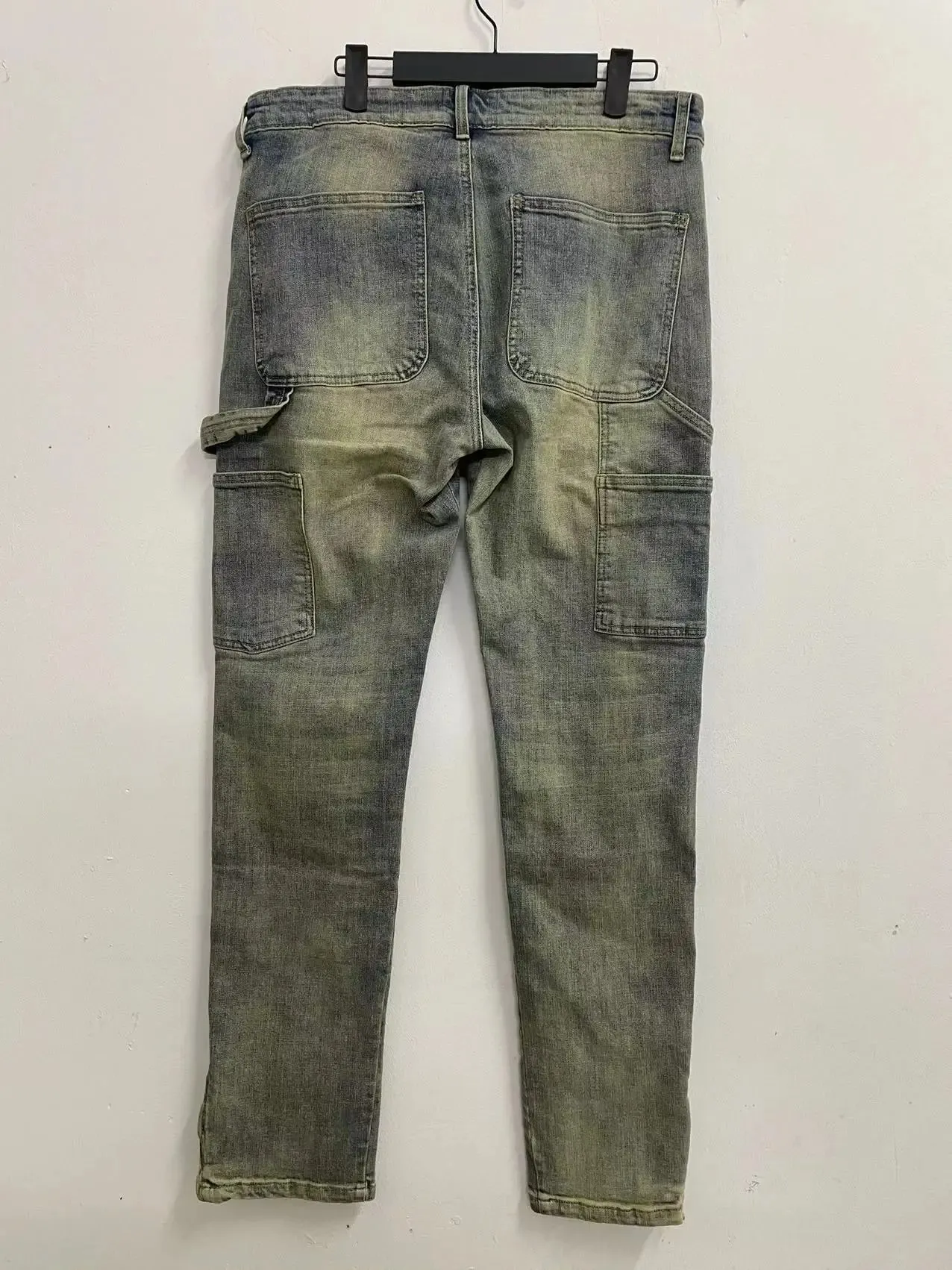 European American New Fashion Men's Solid Color Loose Straight Simple Basic Denim Trousers Mlae High Street Jeans Pants Clothes — image 7