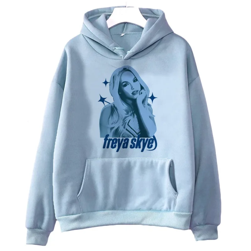 Freya Skye 2000s fashion hooded sweatshirt - Women's loose fit - Men's version. Cutecore. Suitable for both men and women. — image 24