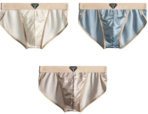 1/3PCS Panlalaking Briefs Ice Silk Satin-like Brief Panlalaking Panlalaki Summer Breathable Quick Drying Panty Sexy U Pouch Underwear — image 25