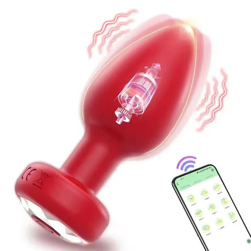 APP Butt Plug Anal Vibrator for Gay Remote Control Dildo Vibration Masturbation Adult Sex Toy for Couples Prostate Massager