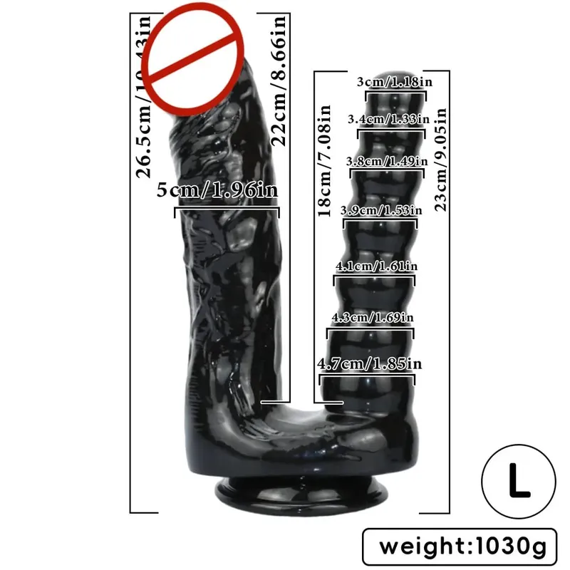 Giant Double Headed Dildo Anal Plug Double Insertion Pinasisigla ang Vaginal Anal Dilator Pang-adultong Sex Toy para sa Lesbian Women — image 6
