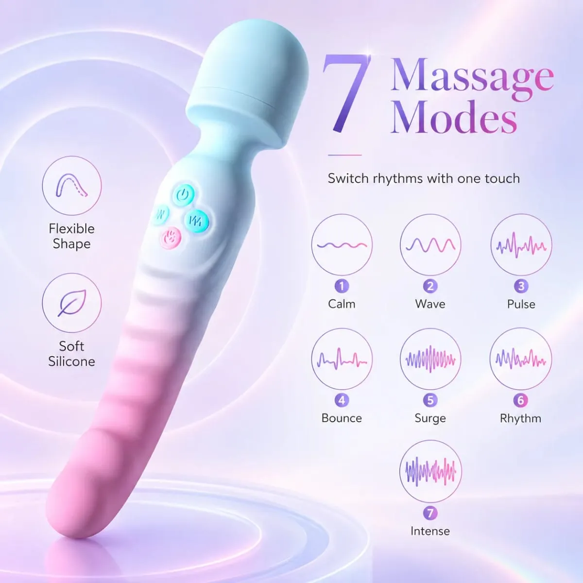 Heating AV Wand Vibrator for Women G-Spot Clit Stimulator Nipples Vagina Massager Magic Wand Female Masturbator Adult Sex Toys — image 3