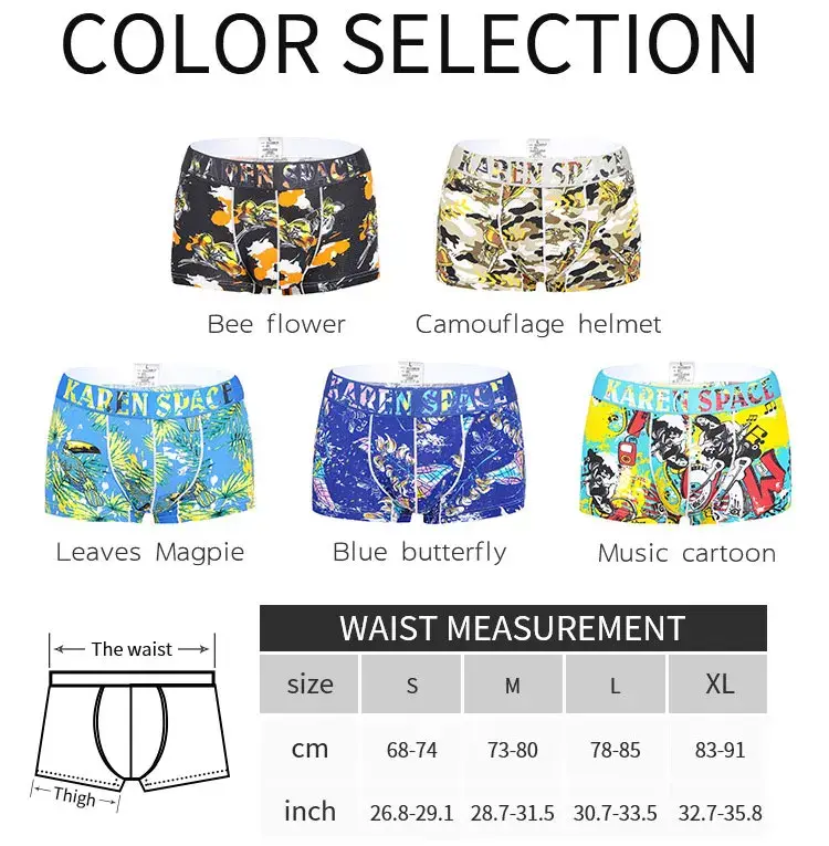 Atmungsaktive Herren-Boxershorts mit Eisseide-Aufdruck, modische Herrenhöschen, bequem, Calzoncillo Hombre — image 14