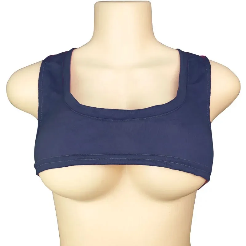 Y2k European and American Low Round Neck Ultra Short Sleeveless Vest T-shirt Sexy Chest Hugging and Navel Exposed Vest — image 19