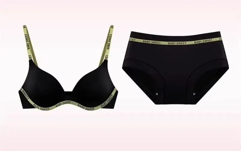 New Dopamine Color Seamless Wireless Bra Set Push Up Gather Sexy Lingerie Panties Underwear For Women 32‑38AB bra set — image 18