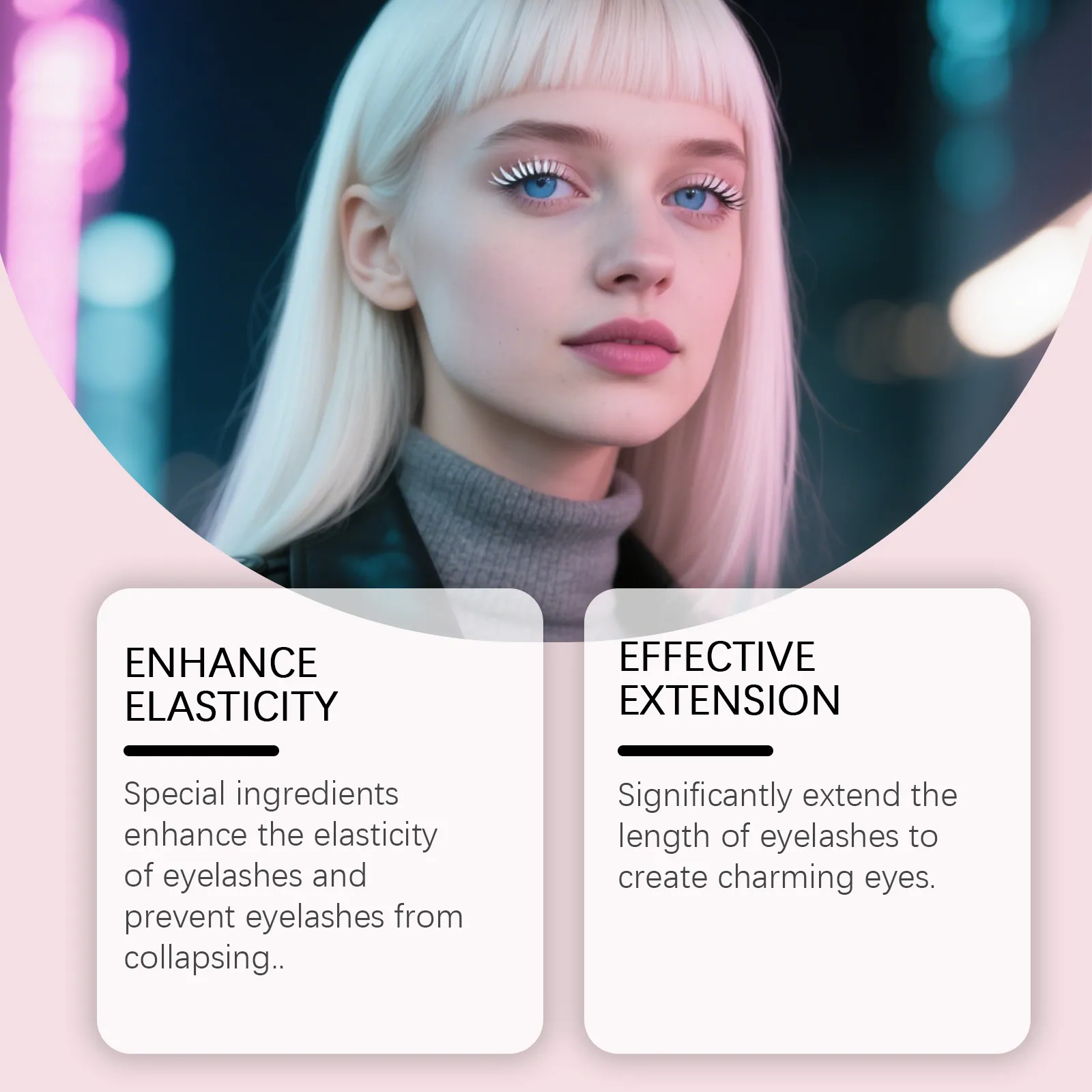 White Mascara Eyelashes Curling Liquid Long-Lasting Waterproof Natural Durable Extensions Makeup Eye Beauty Cosmetics Brush 5ml — image 3