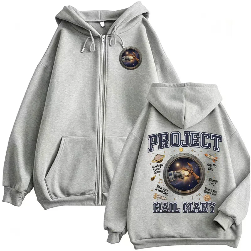 Project Hail Mary Sweatshirts Jacket Coats Rocky Jazz Hands Amaze Zip Up Hoodies Lalaki Babae Fashion High Quality Zipper Pullover — image 5