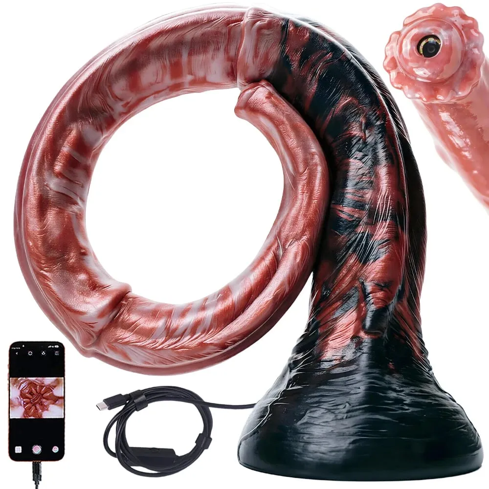 Huge Horse Dildo Anal Dilator APP Controlled Speculum Camera Anus Expansion Long Peekable Silicone Butt Plug Adult Sex Toys — image 1
