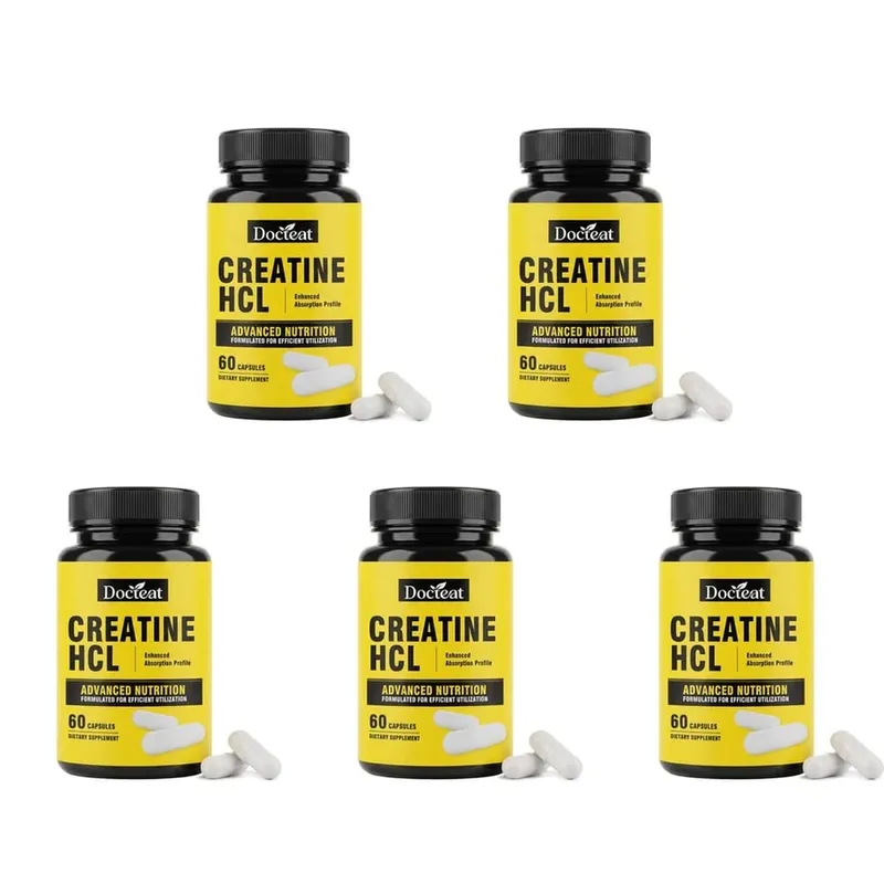 Docteat Creatine HCL Capsules with Vitamin B6 B12 & Cinnamon for Muscle Energy & Performance Support Adults 60 Capsules — image 11