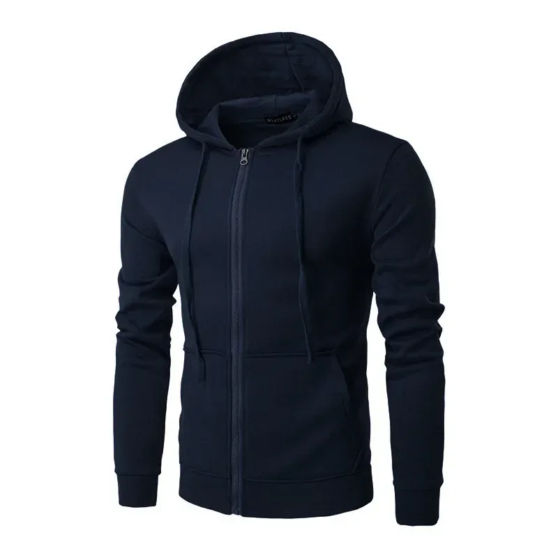 Panlalaking Fashion Fleece Loose Casual Zipper Hoodie Angkop para sa Spring at Autumn Wear — image 2