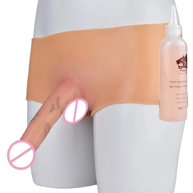 Silikonband Verklighetstrogna dildobyxor Bärbara solid stor penis sexleksaker för kvinnor lesbisk parsex — image 16