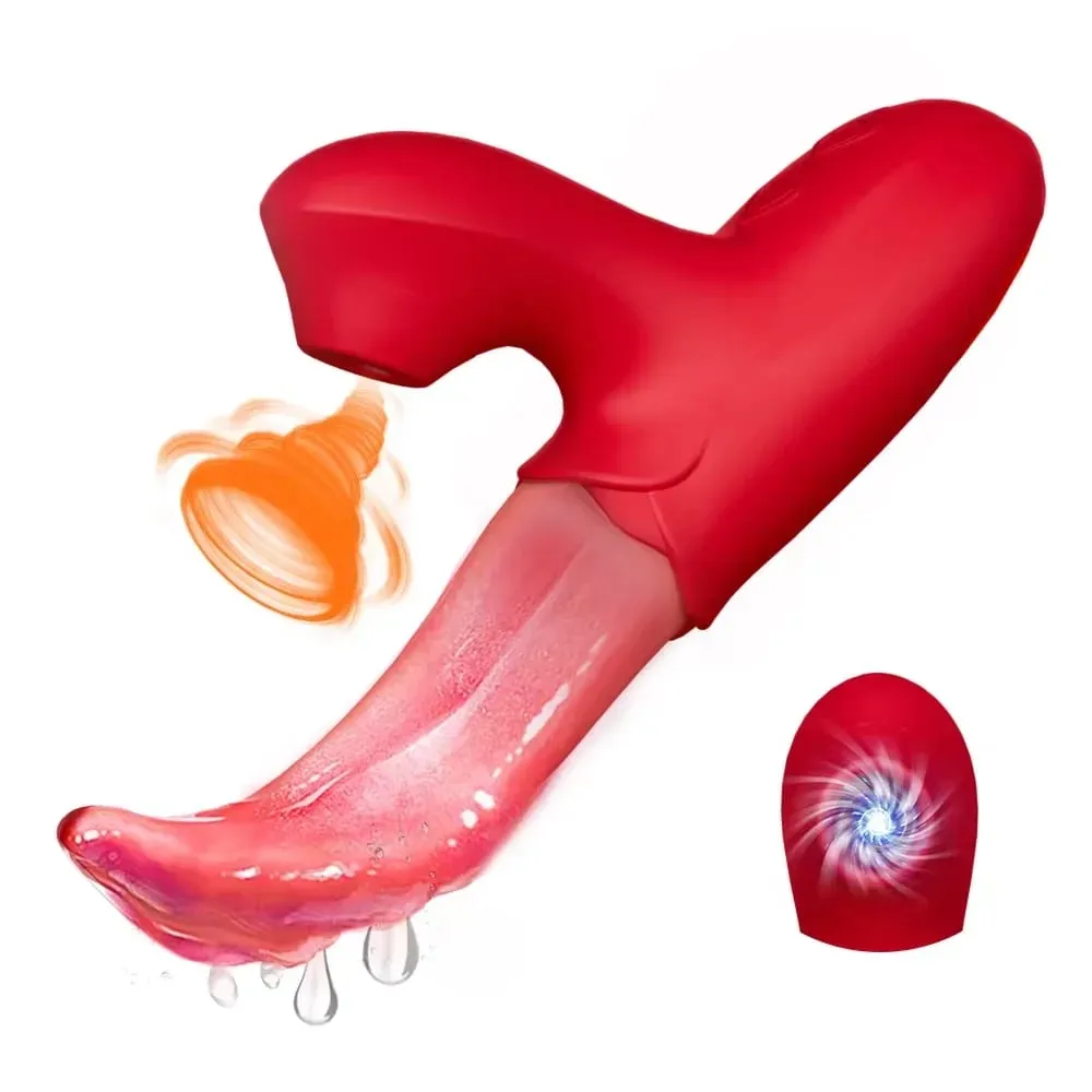 Napakahusay na Sucking Vibrator para sa Babae Dila Dila Clitoris Stimulator Sucker Vagina Massager Masturbation Pang-adultong Sex Toys Mga Laruan — image 1