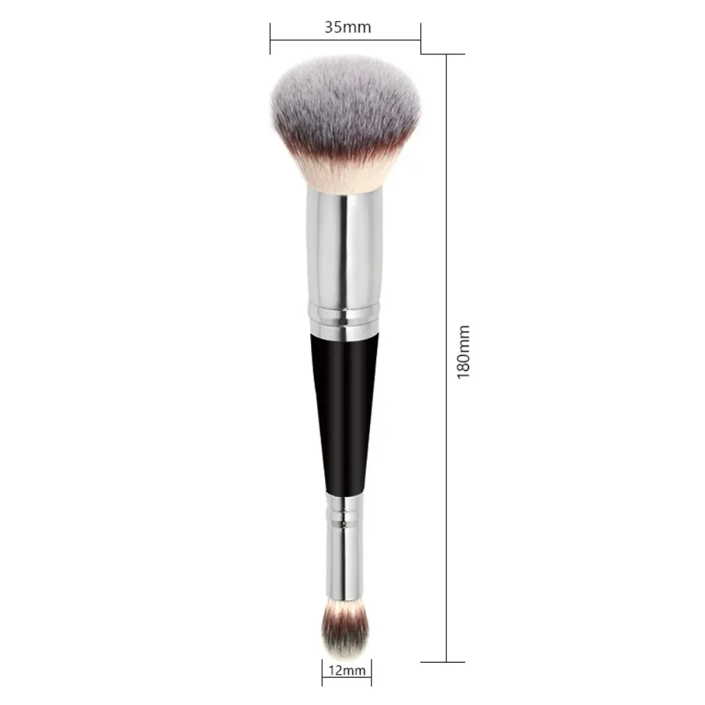 Rounded Taperd Dual-ended Foundation Brush Short Hair Flawless Makeup Brushes Oblique Concealer Brush for Liquid Cream Powder — image 6