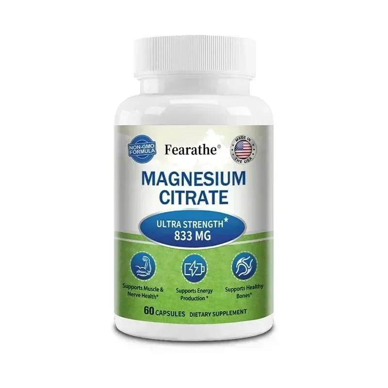 Magnesium Citrate Capsules Highly Absorbable Nutritional Supports Relaxation Sleep Bone Heart Nerve Muscle & Metabolism — image 8