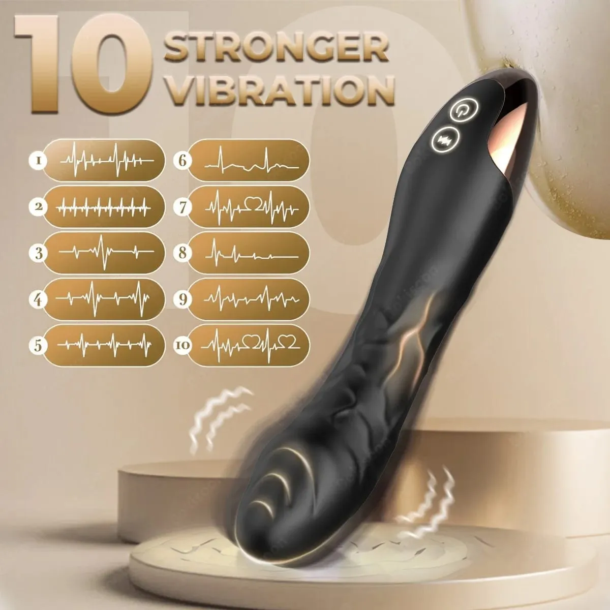 G Spot Vibrator Sex Toys Clitoris Vibrator Anal Stimulator Dildo with 10 Powerful Vibrating Modes Soft Silicone Adult Sex Toy — image 4