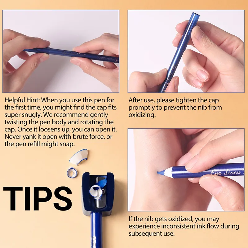 3pcs Pearlescent Eyeliner Pencil Blue Green Purple Multifunctional Eyeshadow Pencil Waterproof High Pigment Eye Liner Makeup — image 6