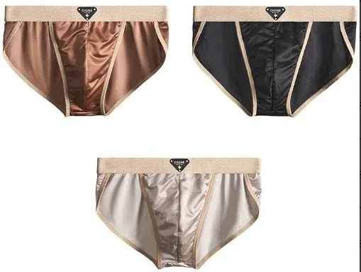 1/3PCS Panlalaking Briefs Ice Silk Satin-like Brief Panlalaking Panlalaki Summer Breathable Quick Drying Panty Sexy U Pouch Underwear — image 21