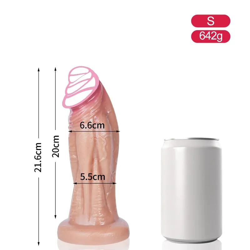 Büyük Yumuşak Yapay Penis Süper Yumuşak Silikon Büyük Penis Vantuz ile Esnek G-spot seks oyuncakları Kadın erkek Lezbiyen — image 11