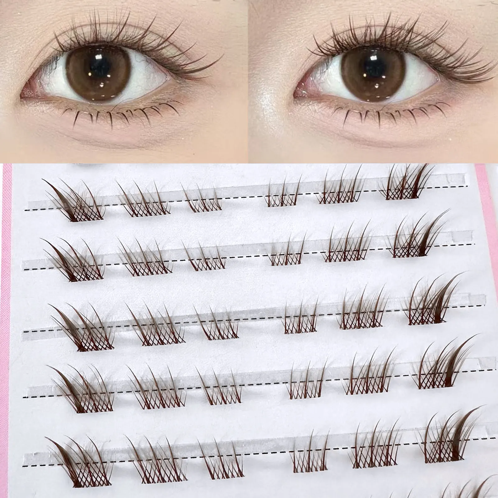 10rows Foxes Style Anime False Eyelashes Natural Curling 8-13mm Spiky Cluster Segmented Eyelash Extensions For Beauty Eye Makeup — image 5
