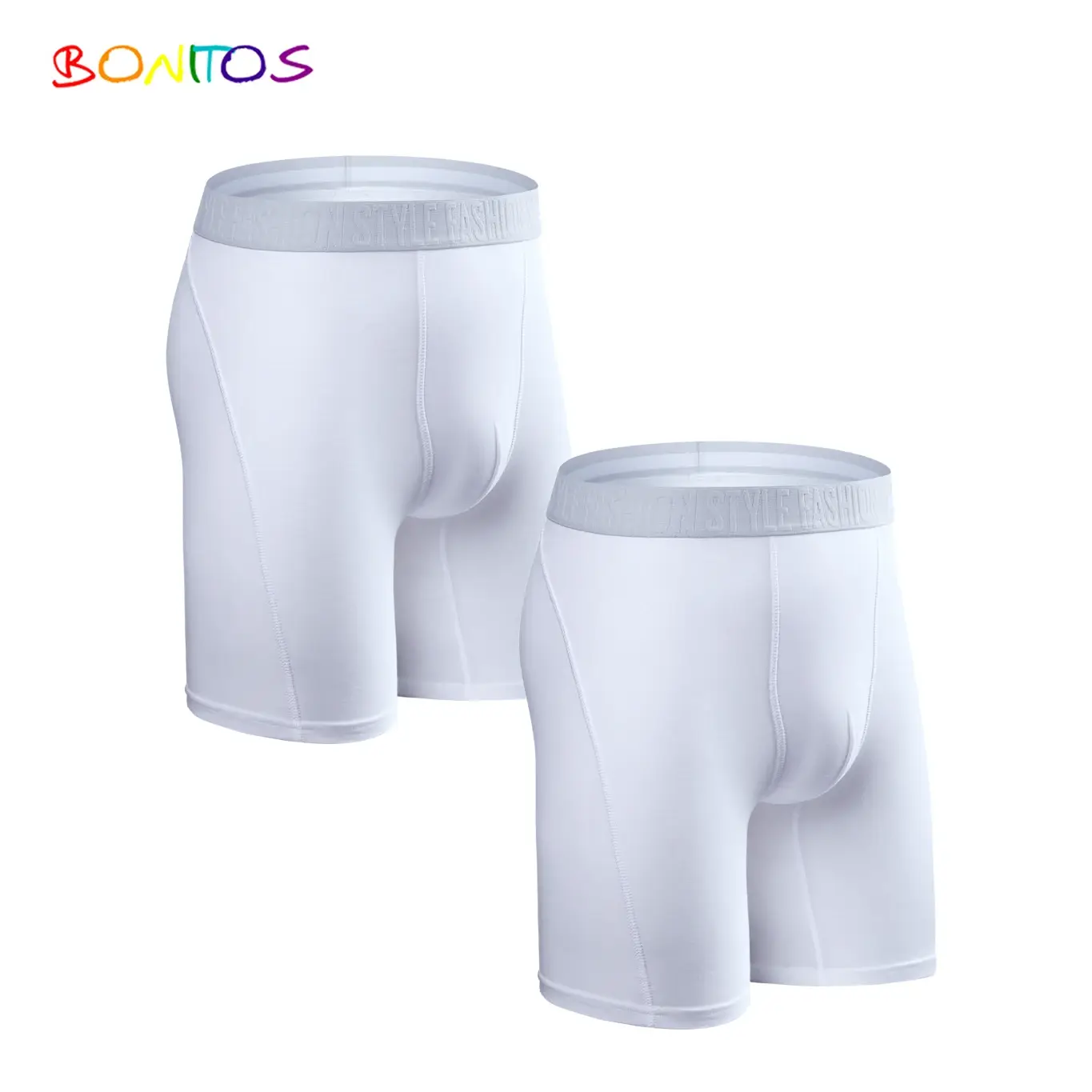 2 pçs pacote de perna longa boxer shorts homens calcinha kit homme boxershorts deslizamento roupa interior para homem algodão masculino sexy conjunto caixa ginásio — image 10